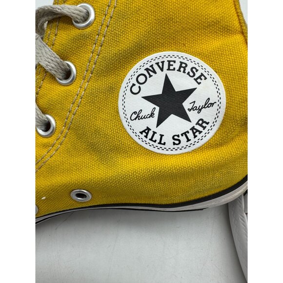 Converse Chuck Taylor All Star High-Top Sneakers Youth Size 1 Yellow Lace Up - Picture 2 of 15